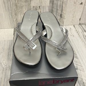 Size 12 W Lane Bryant heeled sandals